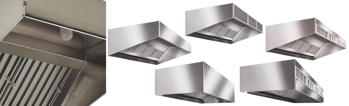 stainless steel kitchen hood